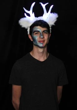 Elope White Light-Up Deer Antlers LumenHorns Headband -Cheap Halloween Store light up deer antlers white lumenhorns headband alt 2