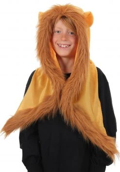 Elope Furry Lion Hood -Cheap Halloween Store lion plush hood alt 3