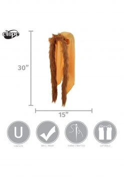 Elope Furry Lion Hood -Cheap Halloween Store lion plush hood alt 6