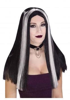 Forum Novelties, Inc Long Black And White Streaked Wig
