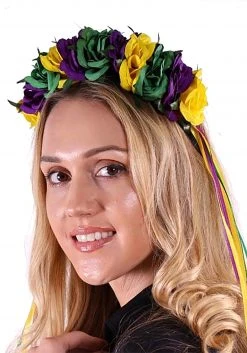 KBW Adult Mardi Gras Floral Crown