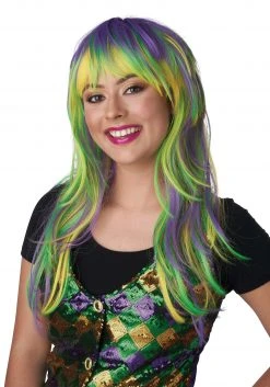 California Costume Collection Party Girl Mardi Gras Wig