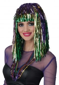 California Costume Collection Women's Mardi Gras Tinsel Wig
