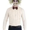 Savvy Garments Men's Beetlejuice Wedding Suit Shirt And Bowtie