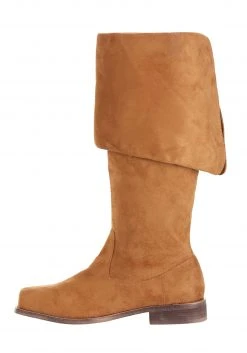 Elope Brown Captain Pirate Boots For Men -Cheap Halloween Store mens brown captain pirate boots 1