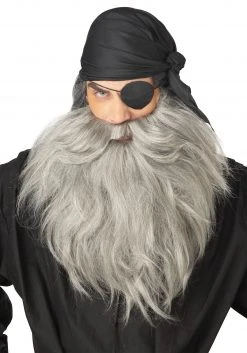 California Costume Collection Grey Pirate Beard
