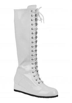 A Leading Role Men's White Wrestling Boots