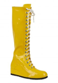 A Leading Role Men's Yellow Wrestling Boots