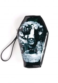 Rock Rebel Shop Monster Collage The Munsters Patent Coffin Wallet