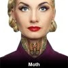 Tinsley Transfers Moth Temporary Neck Tattoo