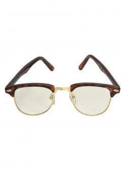 Elope Mr. 50's Brown Tortoise Costume Glasses