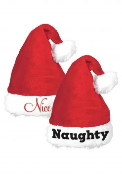 Amscan Naughty And Nice Santa Hats - Set Of Two