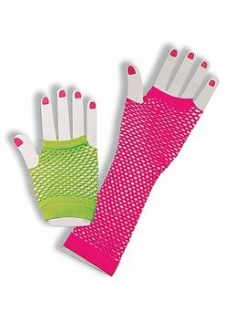 Forum Novelties, Inc Neon Fishnet Fingerless Gloves