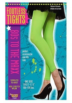 Forum Novelties, Inc Neon Green Footless Tights