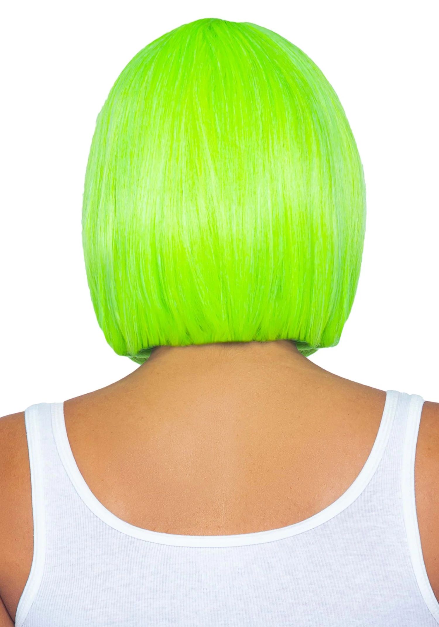 Leg Avenue Neon Green Short Bob Women's Wig 2 Leg Avenue Neon Green Short Bob Women's Wig - Image 2