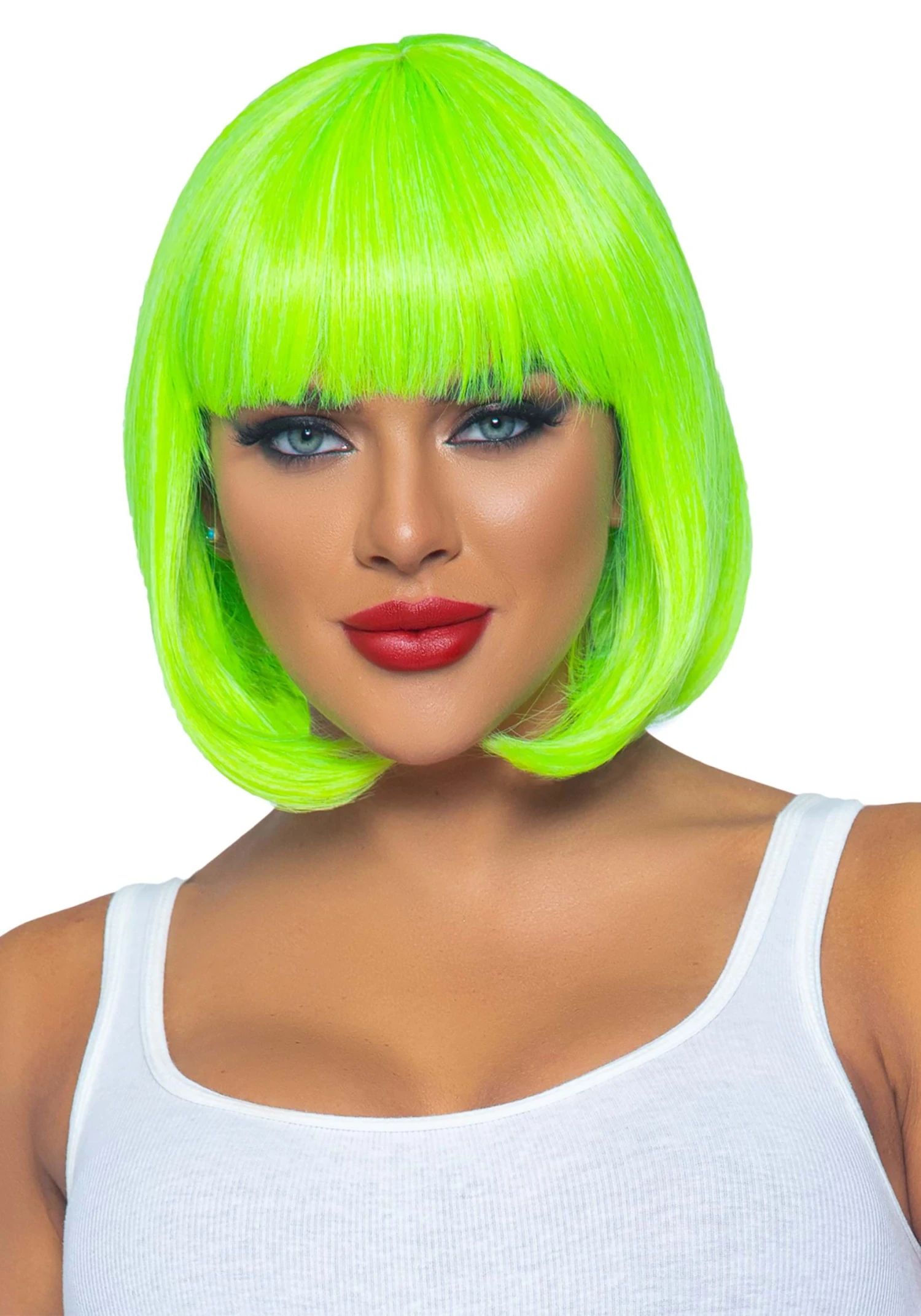 Leg Avenue Neon Green Short Bob Women's Wig 1 Leg Avenue Neon Green Short Bob Women's Wig