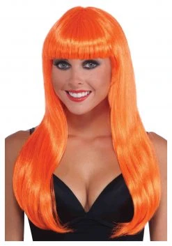 Forum Novelties, Inc Neon Orange Long Wig