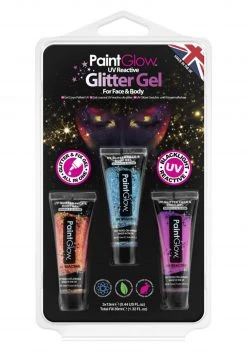 PaintGlow Neon UV Glitter Gel Set