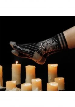 Night Owl FootClothes X Hagborn Collab Adult Socks -Cheap Halloween Store night owl footclothes x hagborn collab socks alt 2