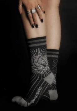 Night Owl FootClothes X Hagborn Collab Adult Socks -Cheap Halloween Store night owl footclothes x hagborn collab socks alt 3