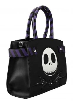 Bioworld Merchandising / Independent Sales The Nightmare Before Christmas Jack Metallic Print Handbag -Cheap Halloween Store nightmare before christmas metallic print handbag alt 3