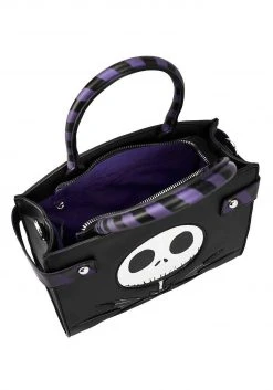 Bioworld Merchandising / Independent Sales The Nightmare Before Christmas Jack Metallic Print Handbag -Cheap Halloween Store nightmare before christmas metallic print handbag alt 4