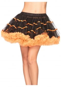 Leg Avenue Orange And Black Tulle Petticoat