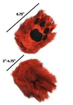 Elope Orange Fingerless Adult Paws -Cheap Halloween Store orange fingerless paws alt 2