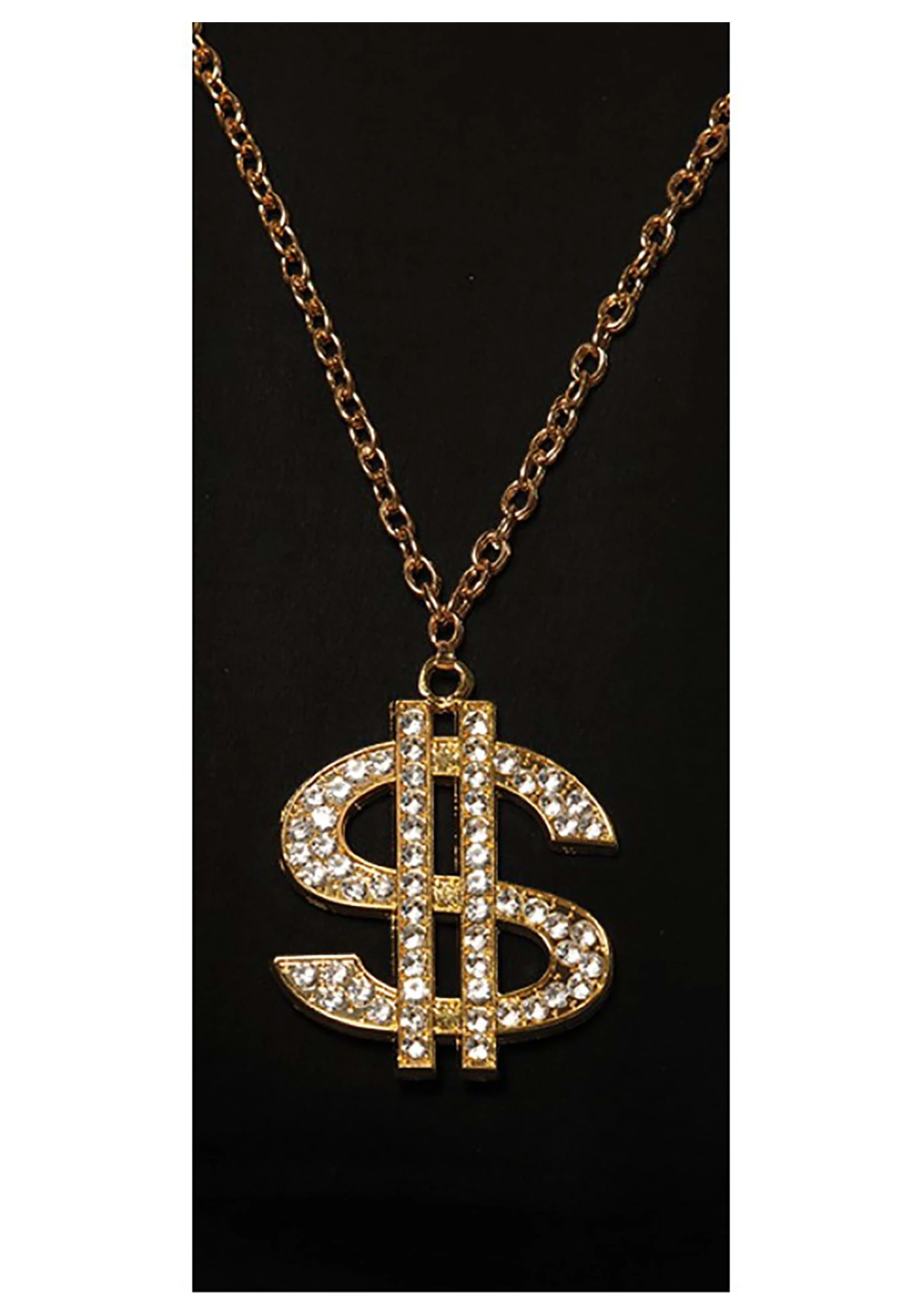 Underwraps Pimp Dollar Sign Adult Necklace 1 Underwraps Pimp Dollar Sign Adult Necklace