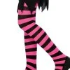 Smiffys Child Pink And Black Striped Tights