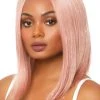 Leg Avenue Pink Tinsel Long Bob Wig