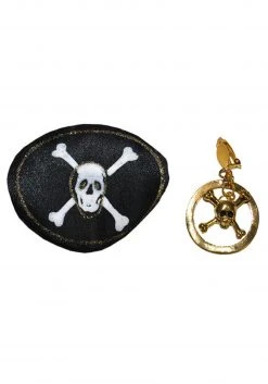 Funny Fashions Pirate Eyepatch And Earring