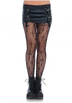Leg Avenue Plus Size Cross Net Tights