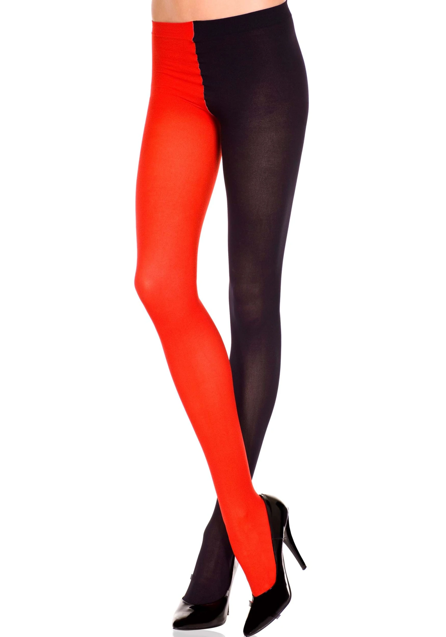 Music Legs Plus Size Opaque Jester Tights 1 Music Legs Plus Size Opaque Jester Tights