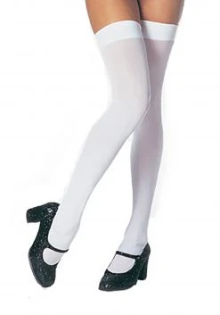 Leg Avenue Plus Size Thigh High White Stockings