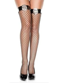 Music Legs Police Badge Thigh Highs Accessories