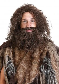 Partytime Costume & Lingerie (Yiwu) Factory Prehistoric Caveman Beard And Wig