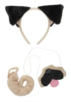 Elope Pug Dog Ears Headband Nose And Tail Kit