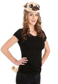 Elope Pug Plush Headband & Tail Kit