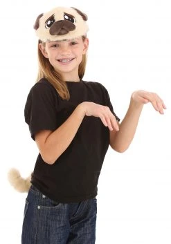Elope Pug Plush Headband & Tail Kit -Cheap Halloween Store pug plush headband tail kit alt 7