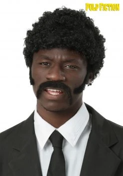 Partytime Costume & Lingerie (Yiwu) Factory Pulp Fiction Jules Winnfield Wig And Facial Hair Set For Men