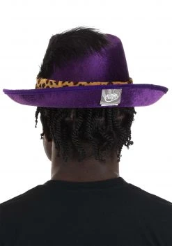 Elope Purple Pimp Hat Costume Accessory -Cheap Halloween Store purple pimp hat alt 2
