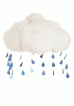 Elope Adult Plush Rain Cloud Costume Hat -Cheap Halloween Store rain cloud plush hat alt 4
