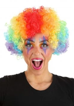 Ningbo Le Monde Co., Ltd Afro Clown Rainbow Wig