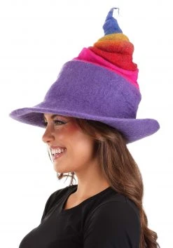 Elope Adult Rainbow Borealis Heartfelted Witch Costume Hat 11 Elope Adult Rainbow Borealis Heartfelted Witch Costume Hat -Cheap Halloween Store rainbow borealis heartfelted witch hat alt 2