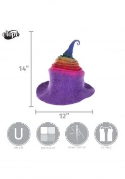 Elope Adult Rainbow Borealis Heartfelted Witch Costume Hat 17 Elope Adult Rainbow Borealis Heartfelted Witch Costume Hat -Cheap Halloween Store rainbow borealis heartfelted witch hat alt 8