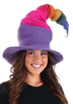 Elope Adult Rainbow Borealis Heartfelted Witch Costume Hat