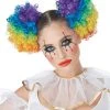 California Costume Collection Rainbow Clown Puffs Wig