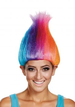 Disguise Rainbow Colored Adult Troll Wig