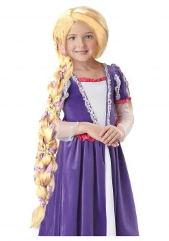 California Costume Collection Rapunzel Costume Wig With Flowers